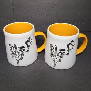 Boss Turkey Designer Collection Coffee Mugs by Magenta Lot of 2 NWOT